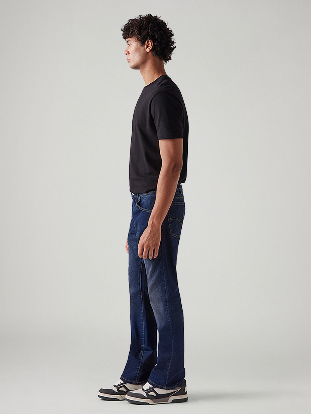 Men's 517 Dark Blue Bootcut Fit Mid Rise Tinted Jeans