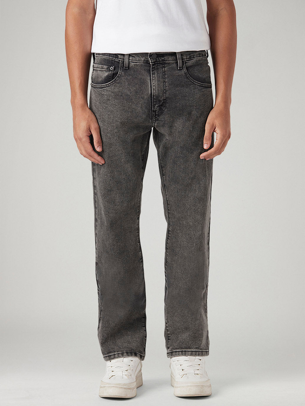 Men's 517 Charcoal Grey Bootcut Fit Mid Rise Jeans
