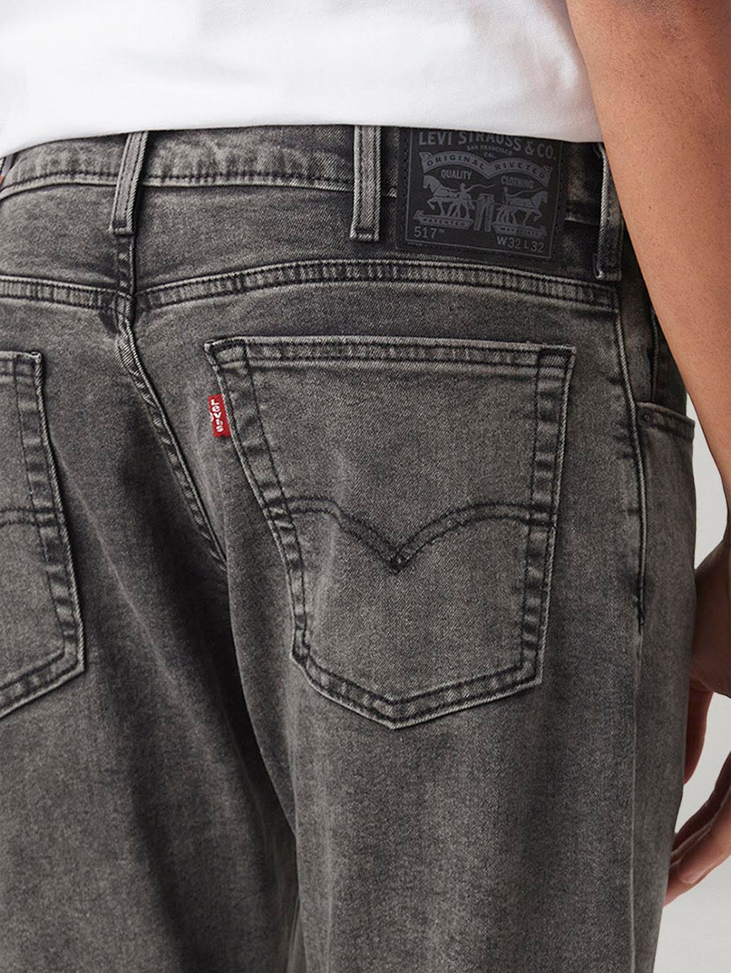 Men's 517 Charcoal Grey Bootcut Fit Mid Rise Jeans