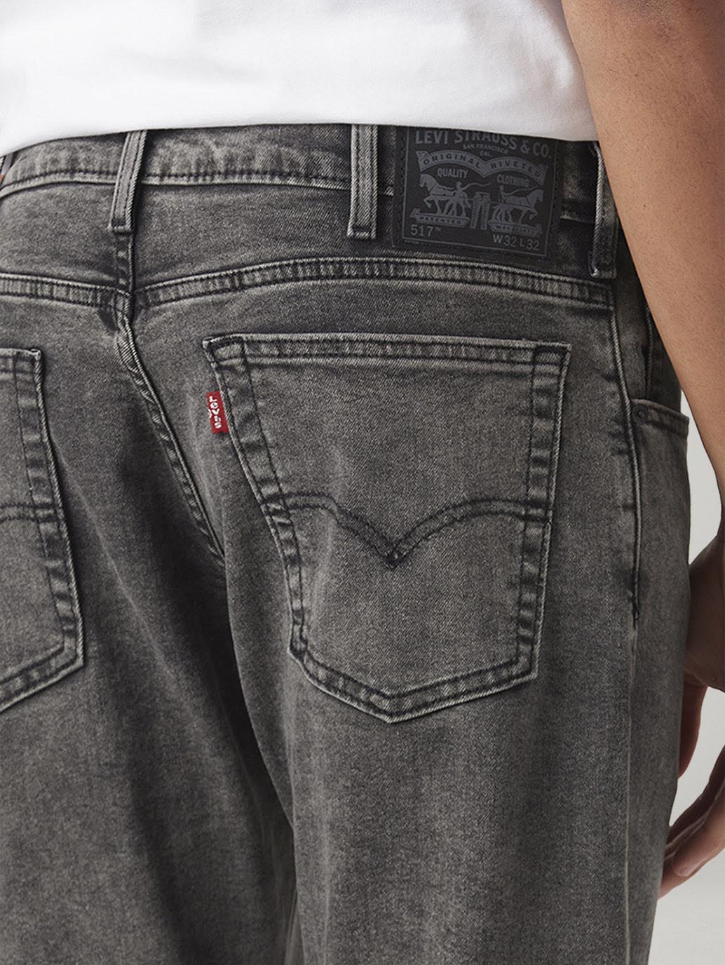 Men's 517 Charcoal Grey Bootcut Fit Mid Rise Jeans