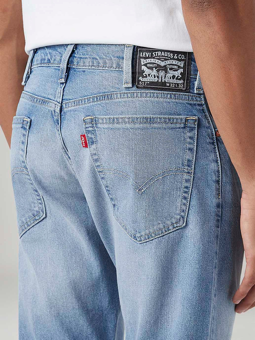 Men's 517 Light Blue Bootcut Fit Mid Rise Jeans