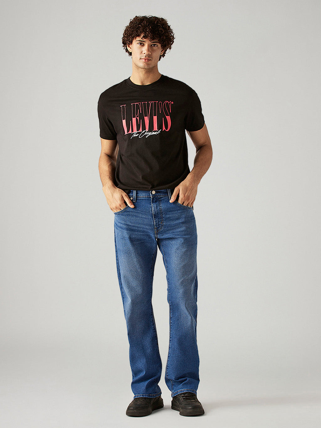 Men's 517 Blue Bootcut Fit Mid Rise Jeans