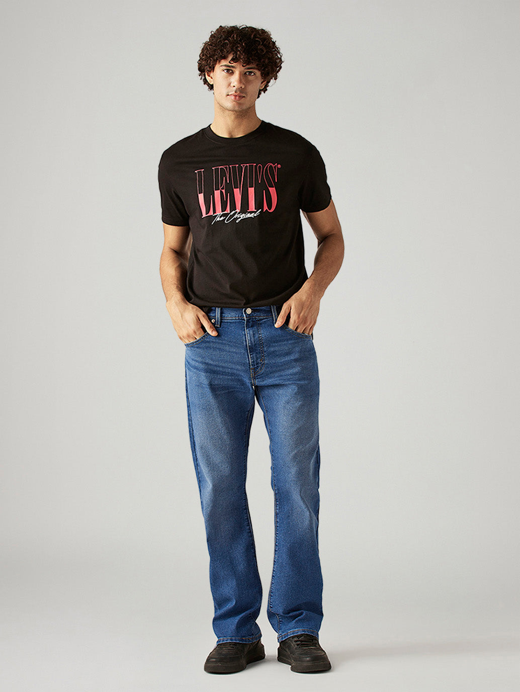 Men's 517 Blue Bootcut Fit Mid Rise Jeans