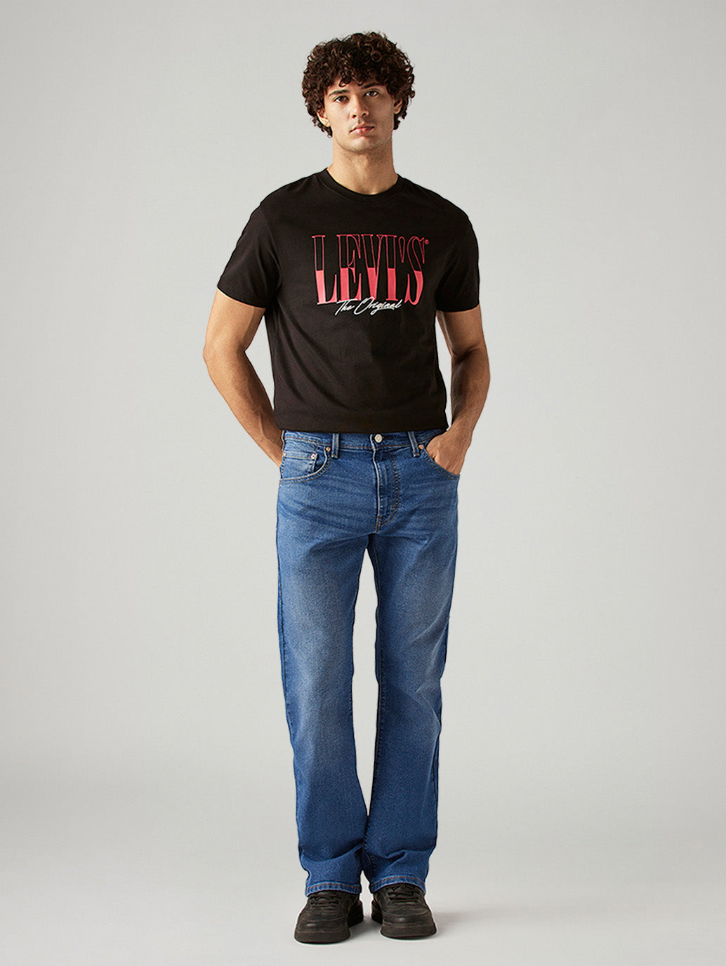 Men's 517 Blue Bootcut Fit Mid Rise Jeans