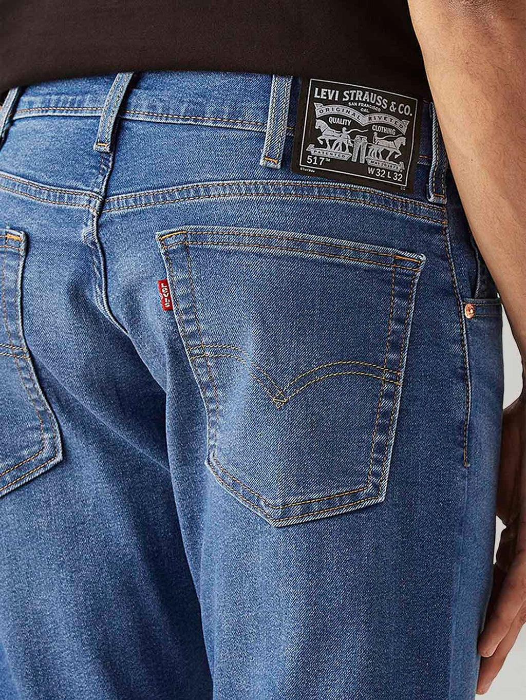 Men's 517 Blue Bootcut Fit Mid Rise Jeans