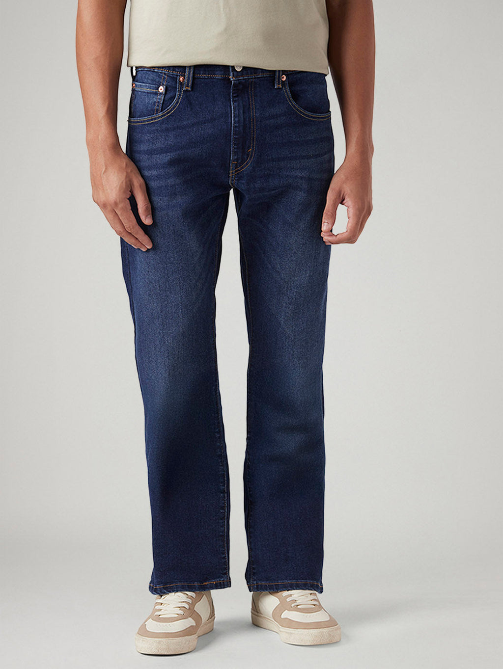 Men's 517 Dark Blue Bootcut Fit Mid Rise Jeans