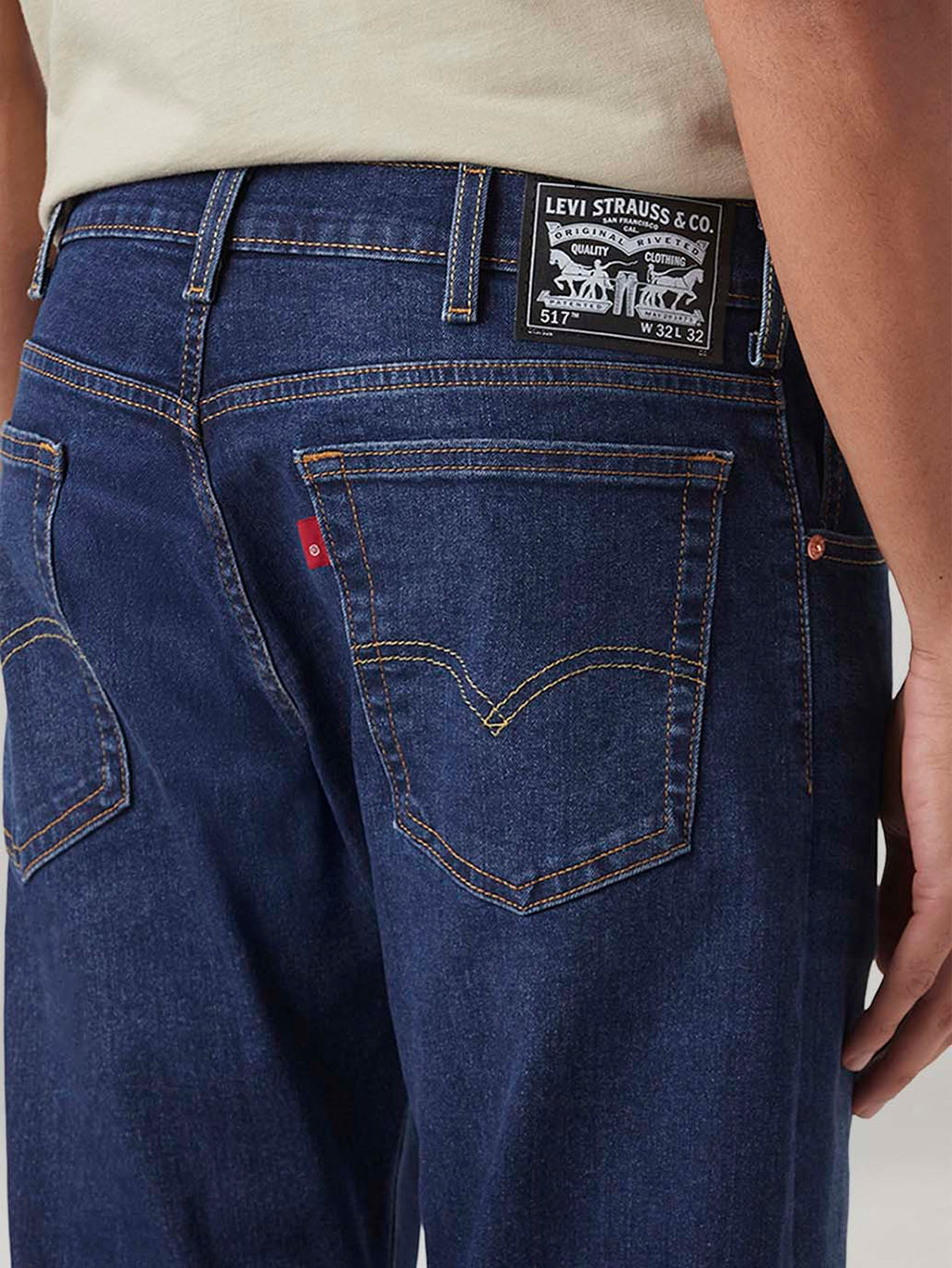 Men's 517 Dark Blue Bootcut Fit Mid Rise Jeans