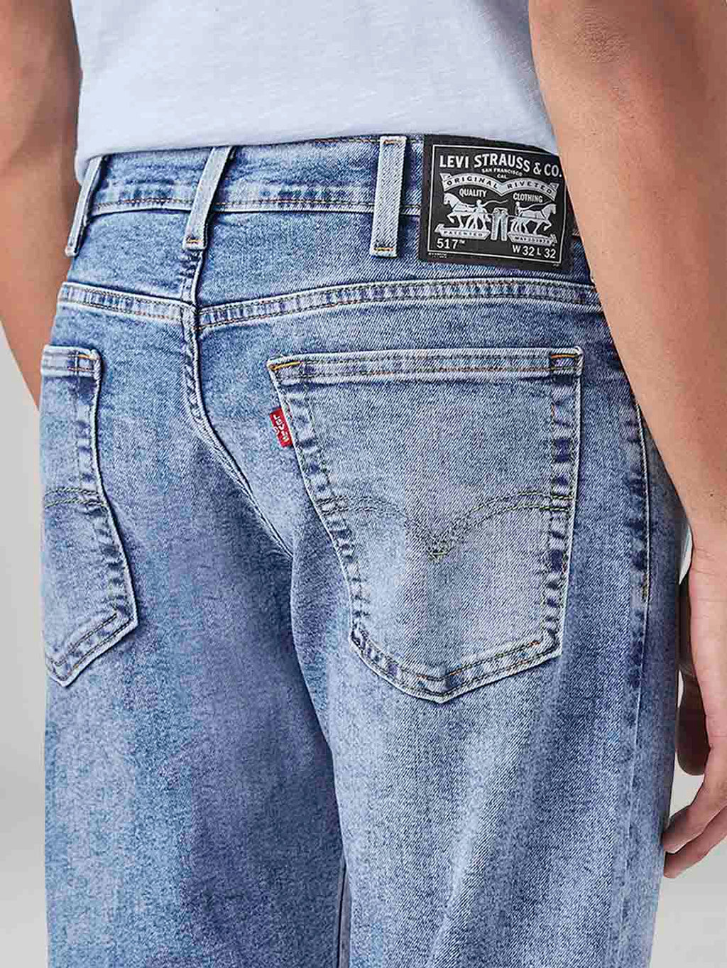 Men's 517 Light Blue Bootcut Fit Mid Rise Jeans