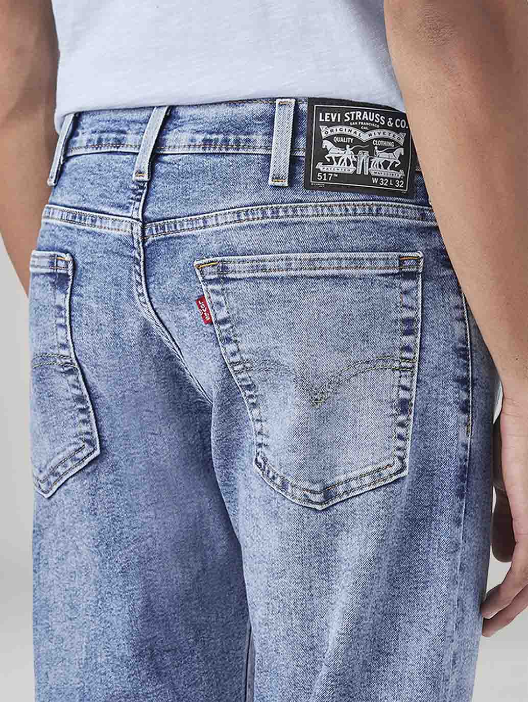 Men's 517 Light Blue Bootcut Fit Mid Rise Jeans