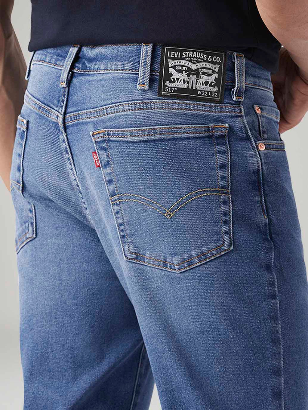 Men's 517 Med Indigo Bootcut Fit Mid Rise Jeans