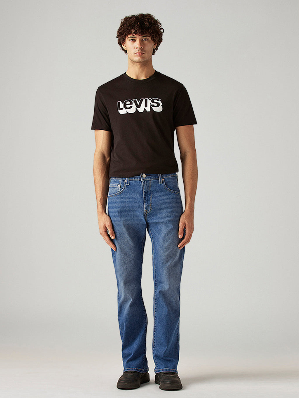 Men's 517 Blue Bootcut Fit Mid Rise Jeans