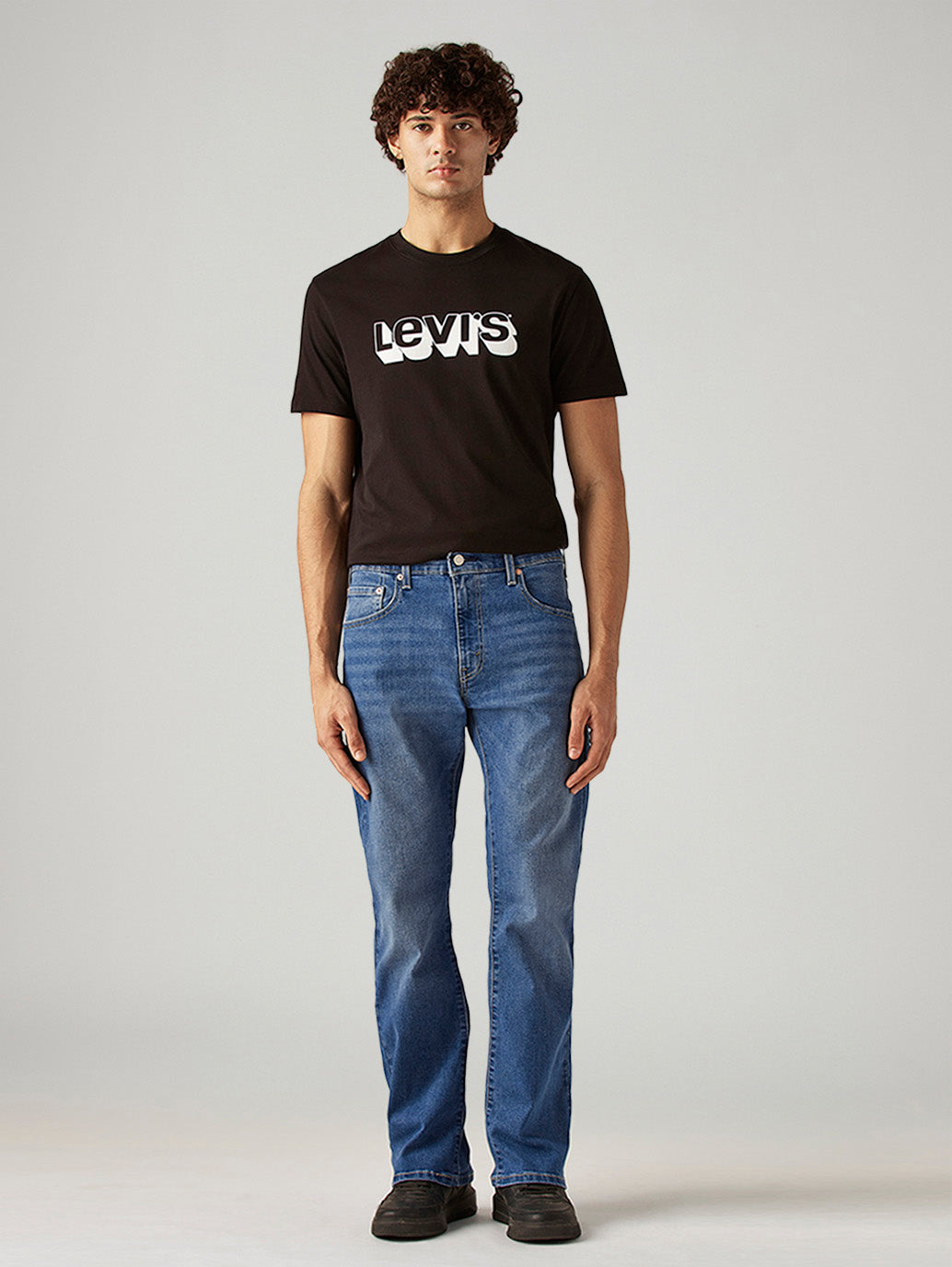 Men's 517 Blue Bootcut Fit Mid Rise Jeans