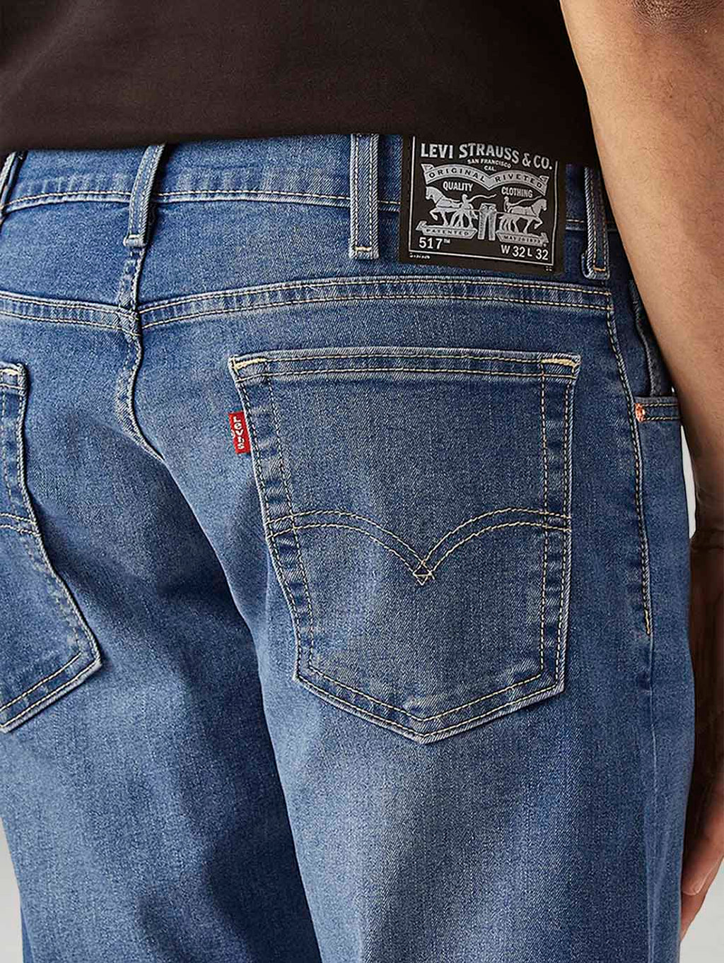 Men's 517 Blue Bootcut Fit Mid Rise Jeans