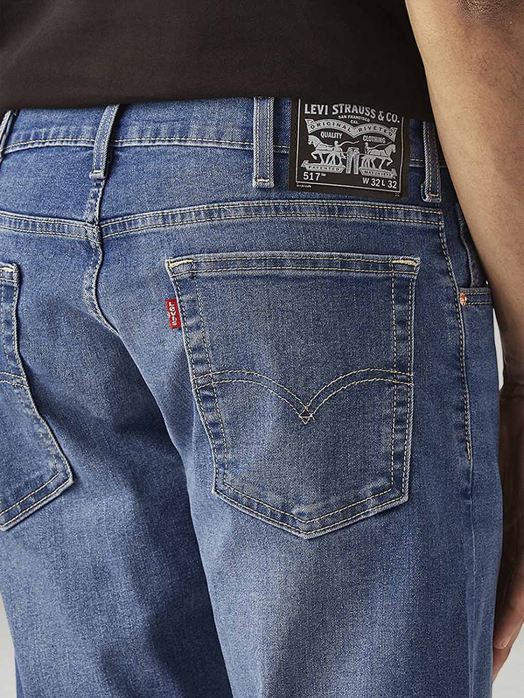 Men's 517 Blue Bootcut Fit Mid Rise Jeans