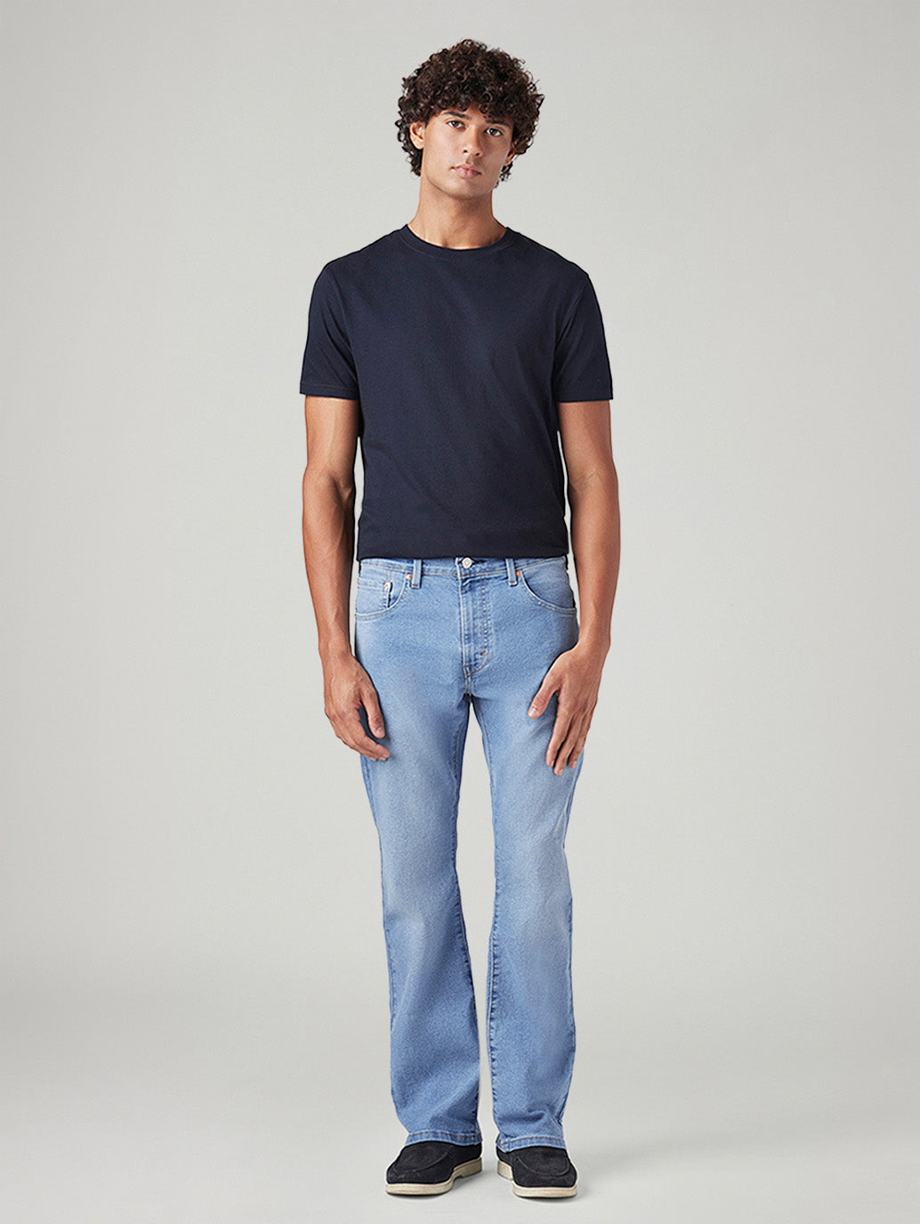 Men's 517 Light Blue Bootcut Fit Mid Rise Jeans