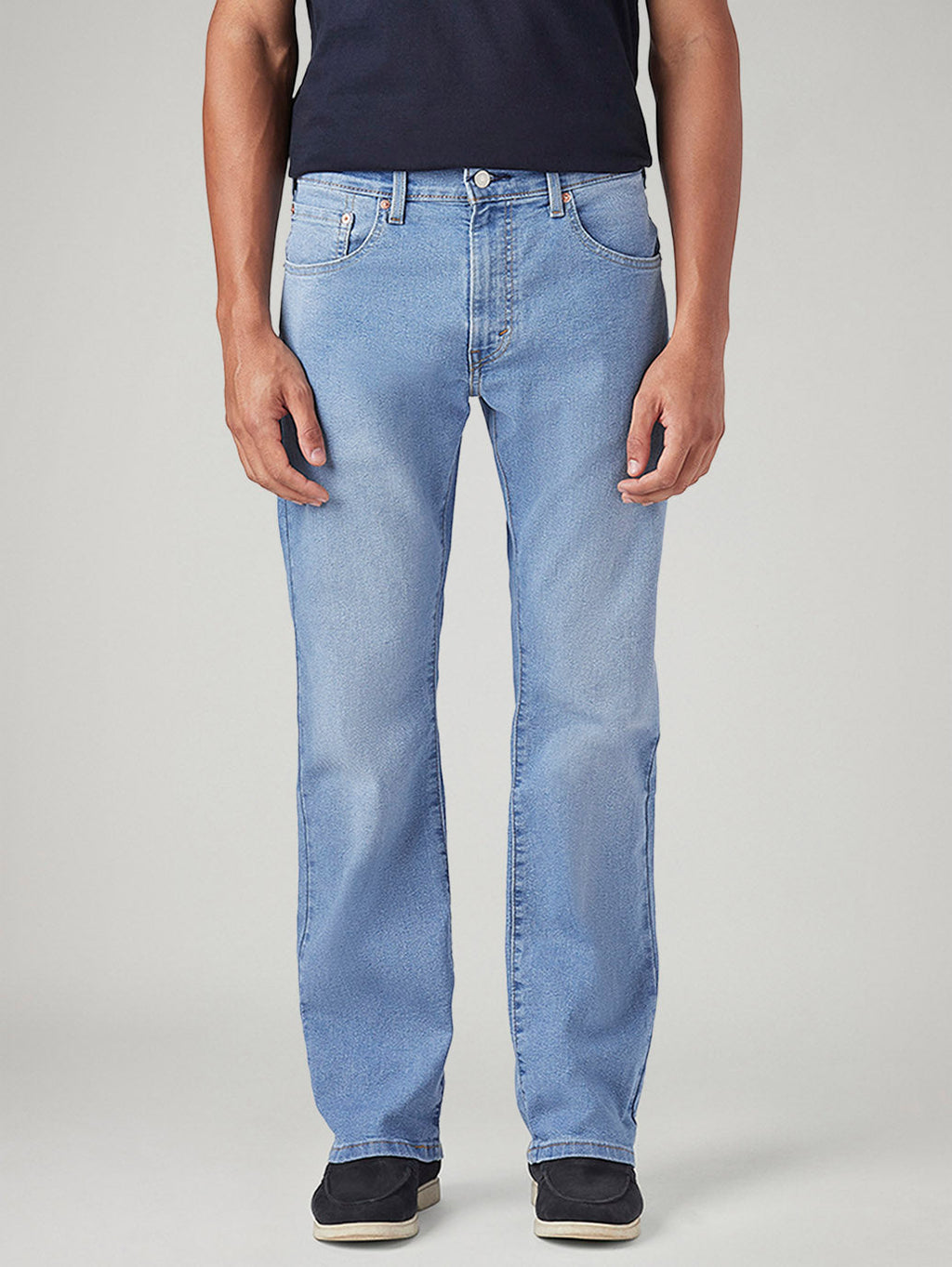 Men's 517 Light Blue Bootcut Fit Mid Rise Jeans