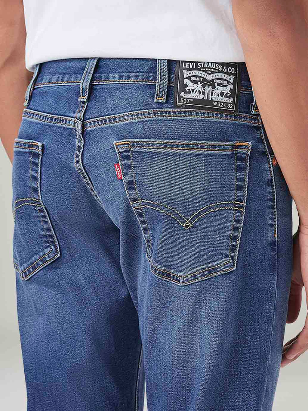 Men's 517 Blue Bootcut Fit Mid Rise Jeans
