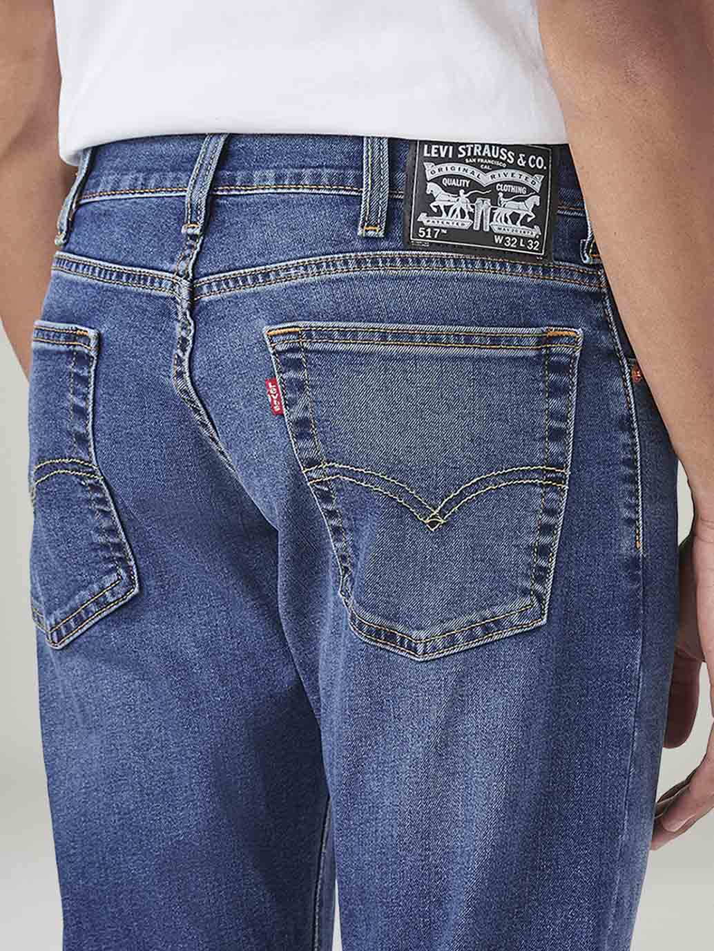 Men's 517 Blue Bootcut Fit Mid Rise Jeans