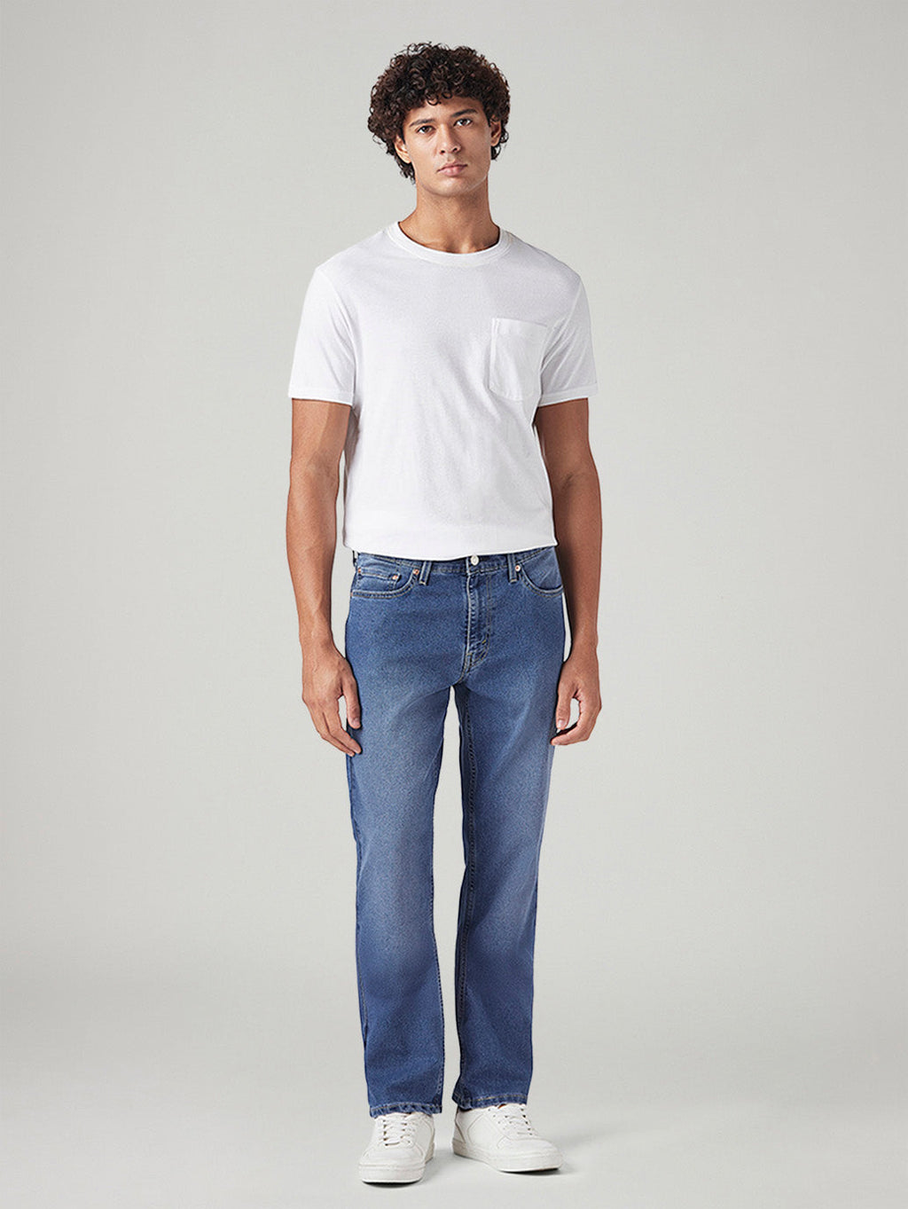 Men's 541 Blue Athletic Tapered Fit Mid Rise Jeans