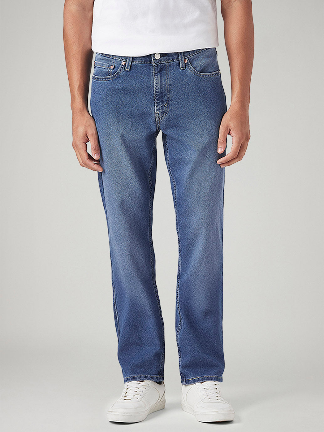 Men's 541 Blue Athletic Tapered Fit Mid Rise Jeans
