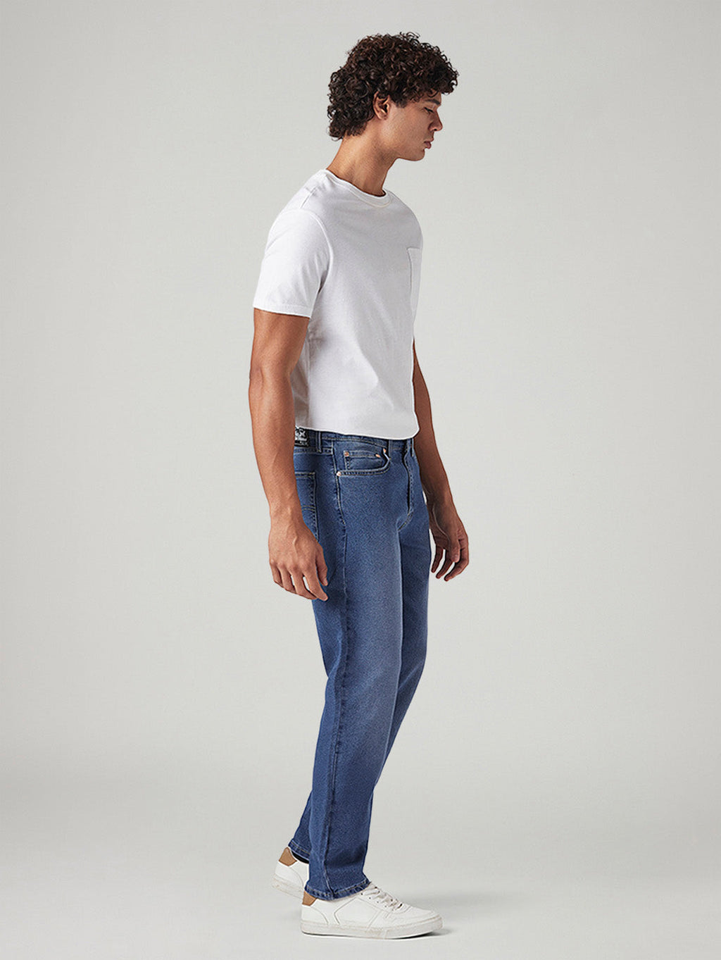 Men's 541 Blue Athletic Tapered Fit Mid Rise Jeans