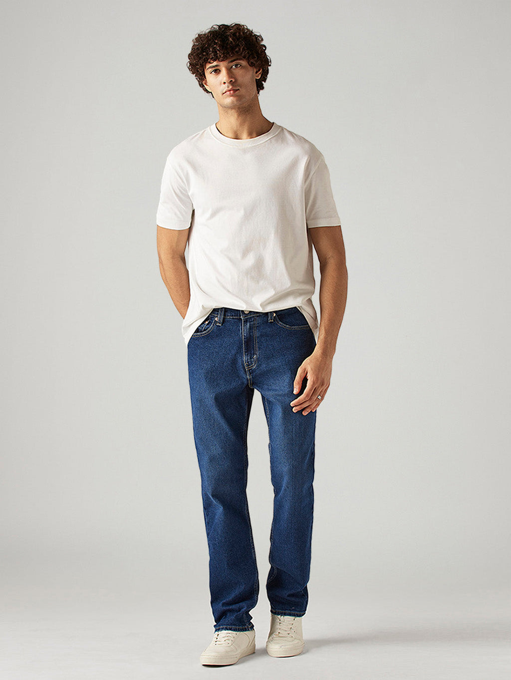 Men's 541 Blue Athletic Tapered Fit Mid Rise Jeans