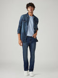 Men's 541 Dark Blue Athletic Tapered Fit Mid Rise Tinted Jeans