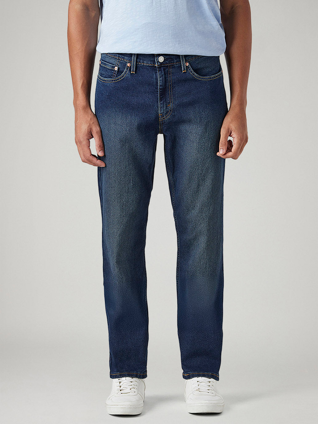 Men's 541 Dark Blue Athletic Tapered Fit Mid Rise Tinted Jeans