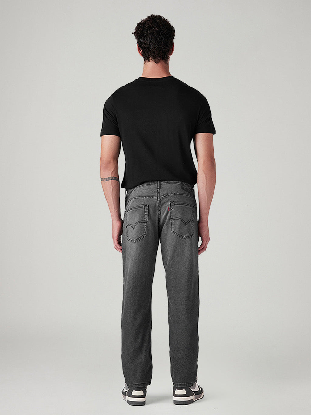 Men's 541 Charcoal Grey Athletic Tapered Fit Mid Rise Jeans