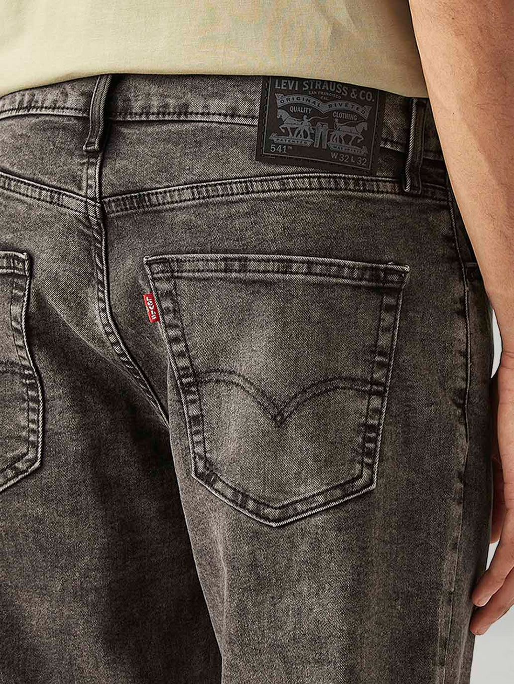 Men's 541 Grey Athletic Tapered Fit Mid Rise Jeans