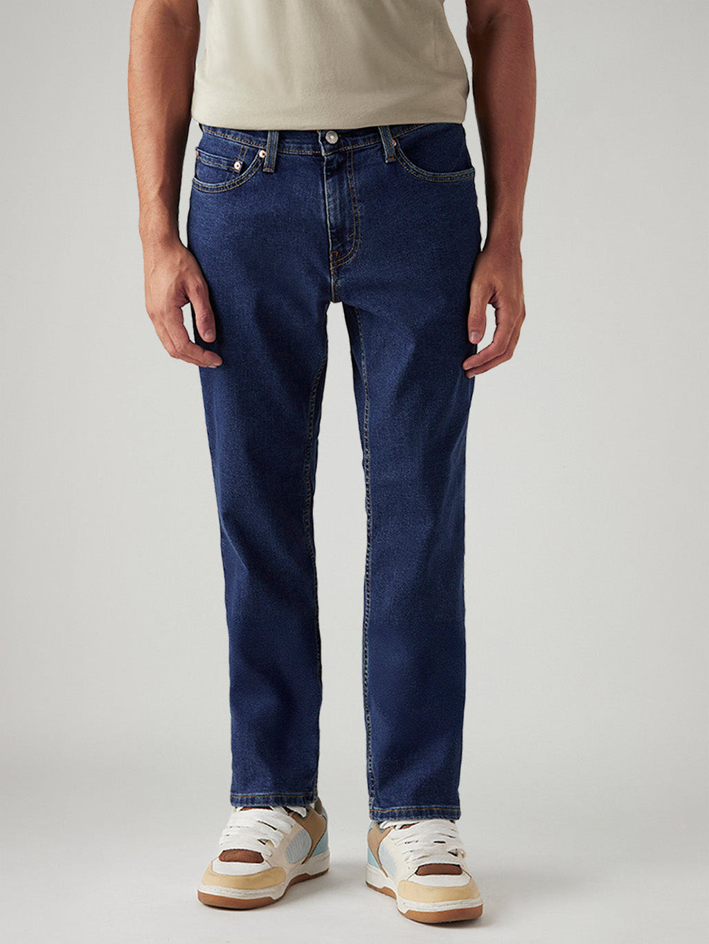 Men's 541 Med Indigo Athletic Tapered Fit Mid Rise Jeans