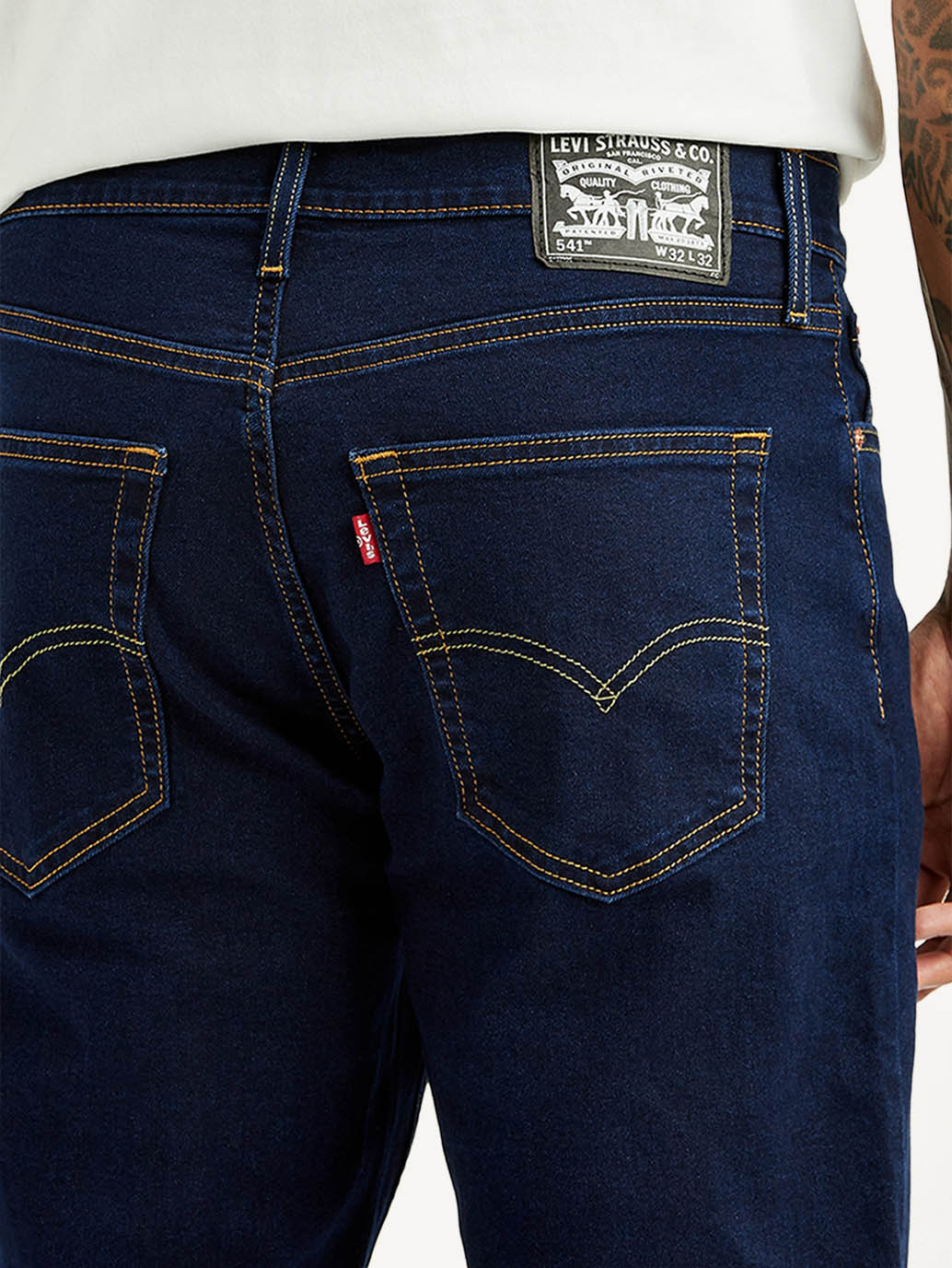 Men's 541 Dark Indigo Athletic Tapered Fit Mid Rise Jeans