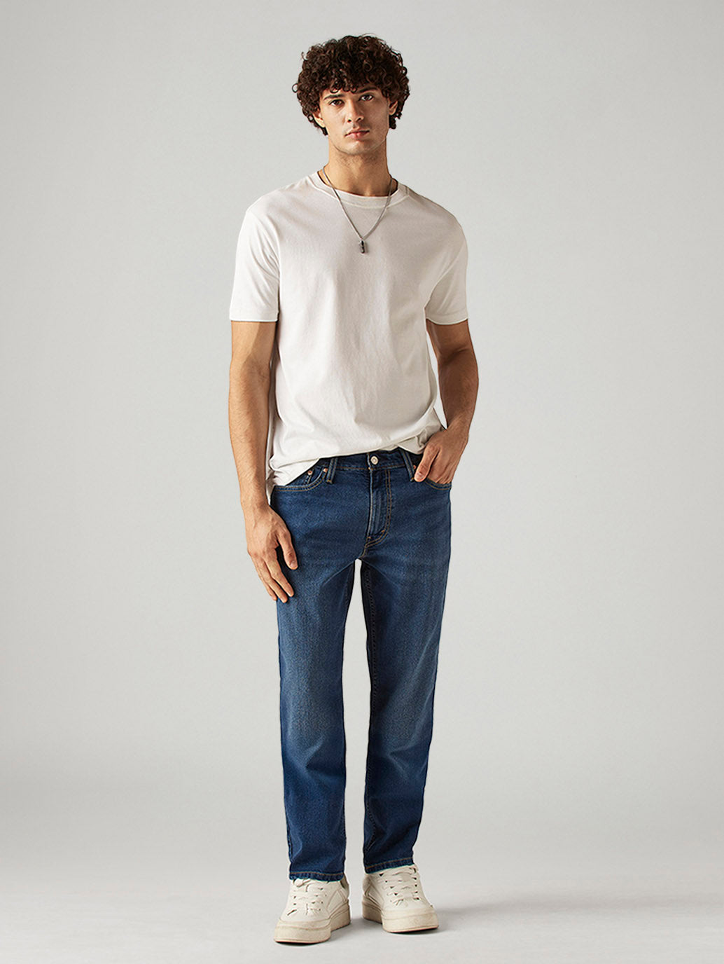 Men's 541 Blue Athletic Tapered Fit Mid Rise Tinted Jeans