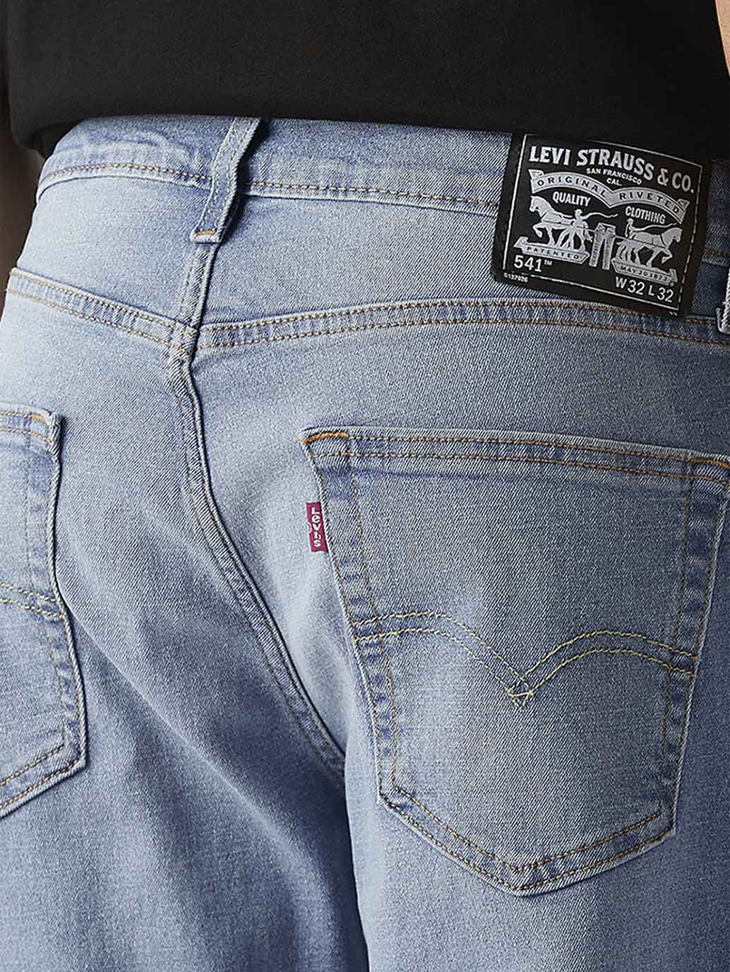 Men's 541 Light Indigo Athletic Tapered Fit Mid Rise Jeans