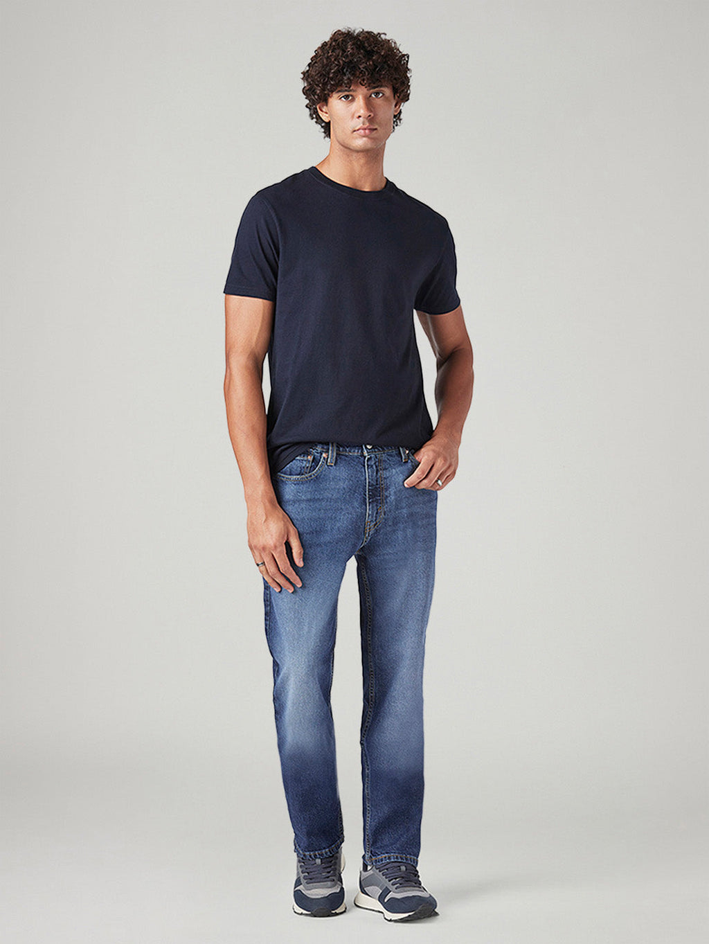 Men's 541 Blue Athletic Tapered Fit Mid Rise Jeans