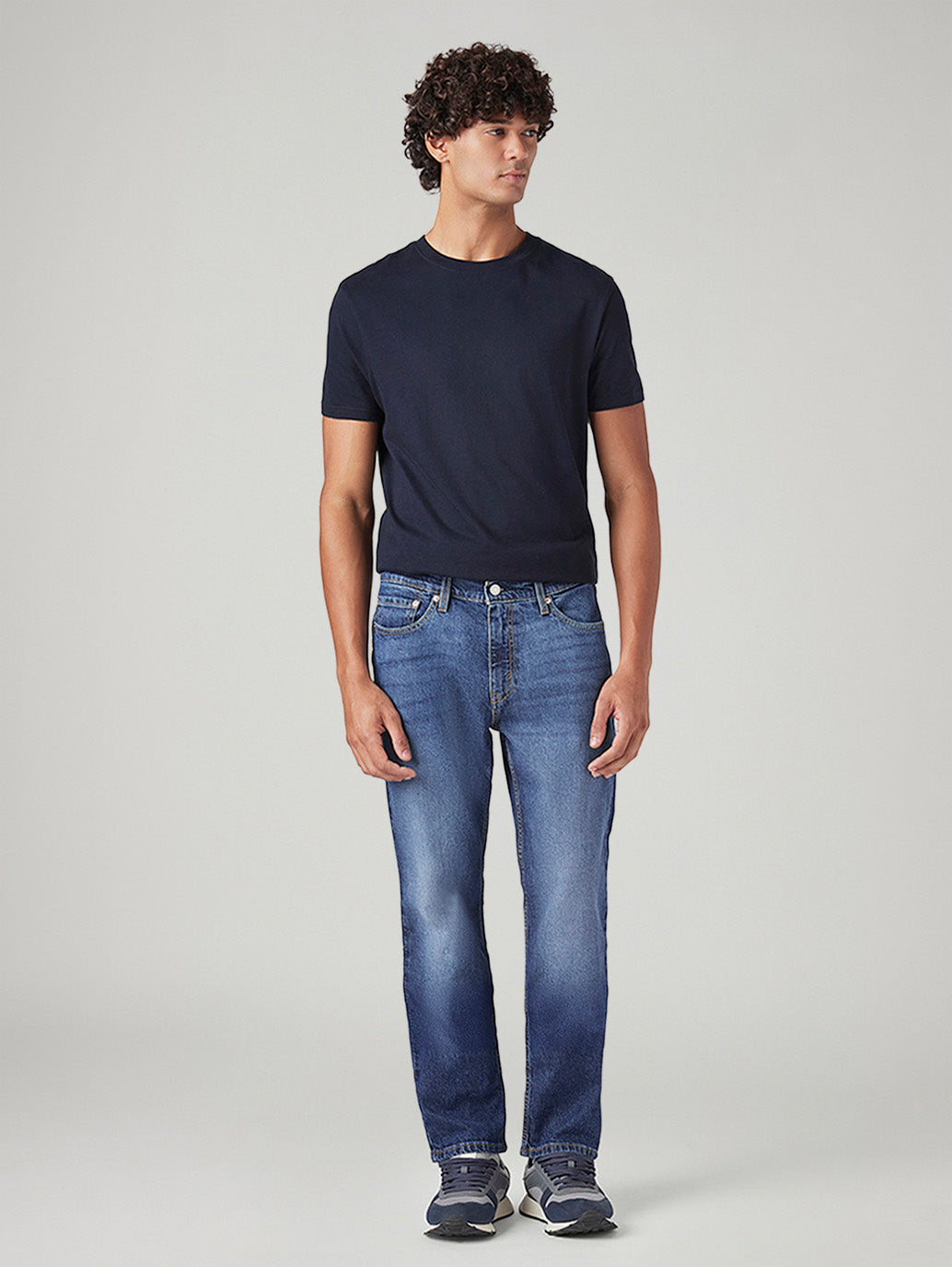 Men's 541 Blue Athletic Tapered Fit Mid Rise Jeans