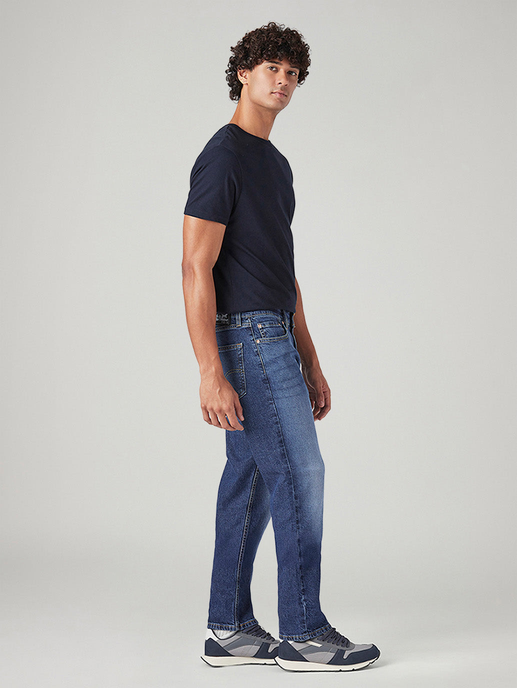 Men's 541 Blue Athletic Tapered Fit Mid Rise Jeans