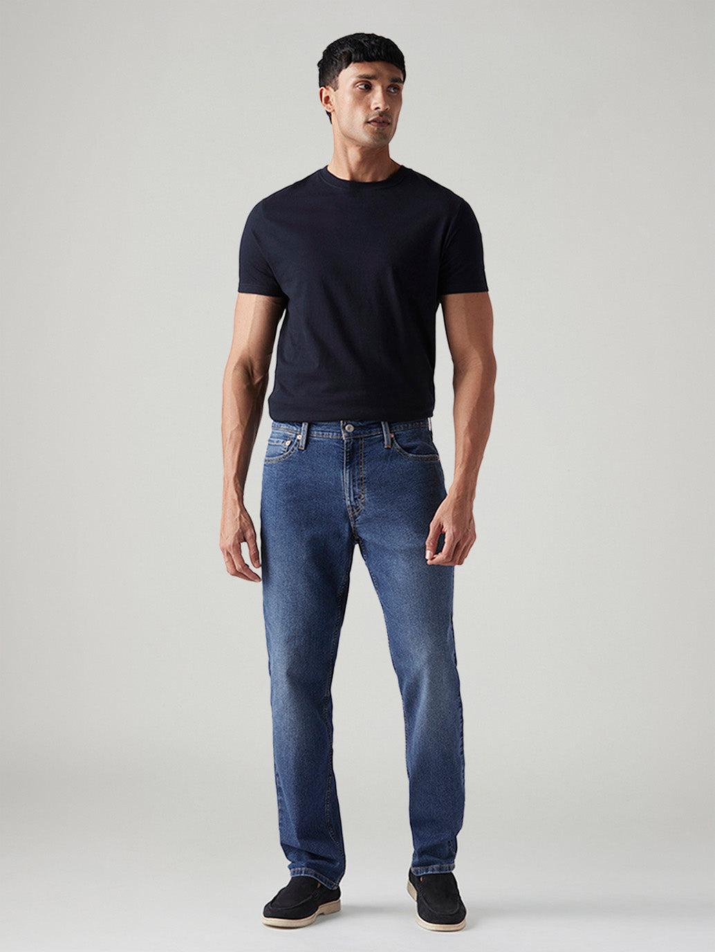 Men's 541 Med Indigo Athletic Tapered Fit Mid Rise Jeans