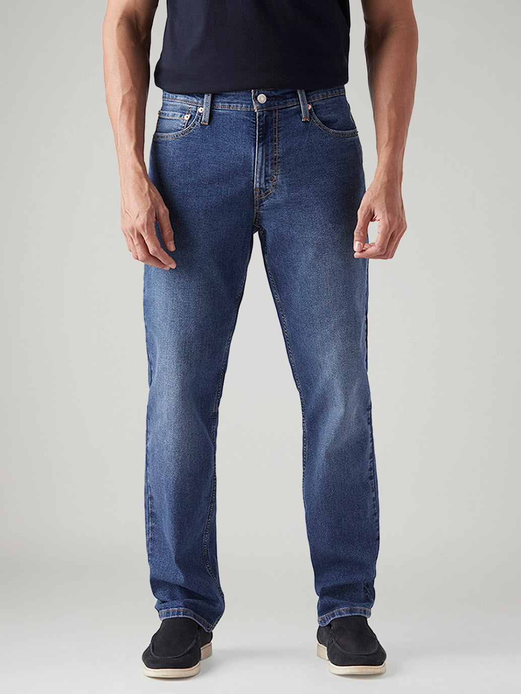 Men's 541 Med Indigo Athletic Tapered Fit Mid Rise Jeans