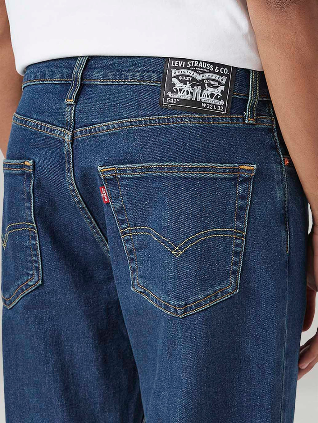 Men's 541 Indigo Athletic Tapered Fit Mid Rise Tinted Jeans