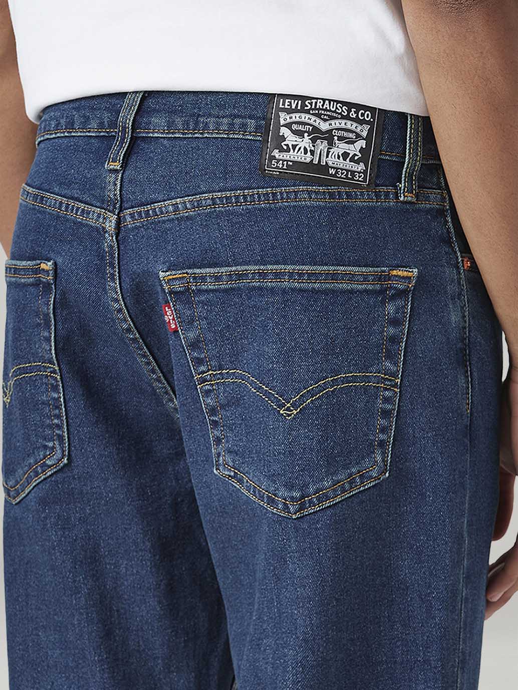 Men's 541 Indigo Athletic Tapered Fit Mid Rise Tinted Jeans