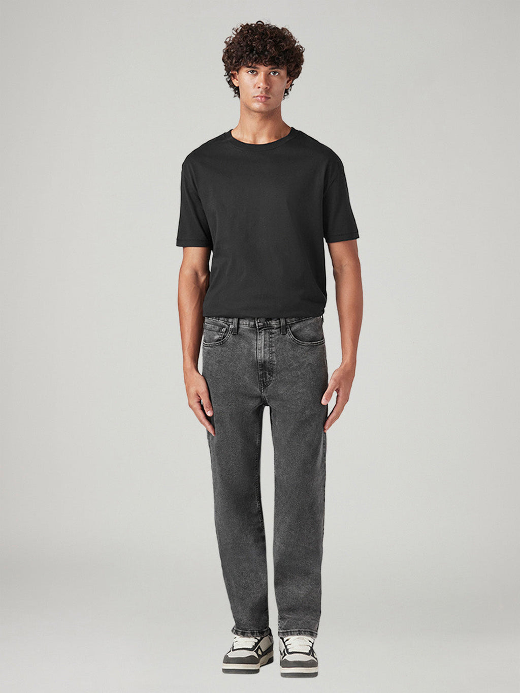 Men's 568 Grey Loose Fit Mid Rise Jeans