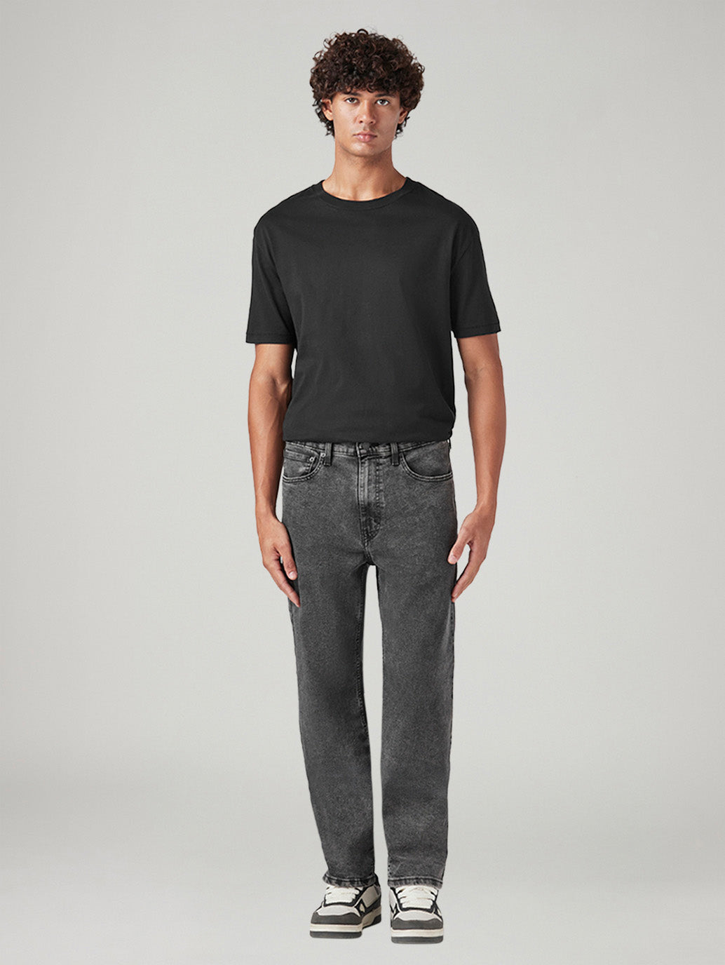 Men's 568 Grey Loose Fit Mid Rise Jeans