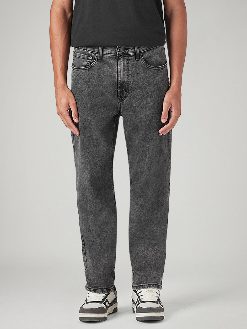 Men's 568 Grey Loose Fit Mid Rise Jeans