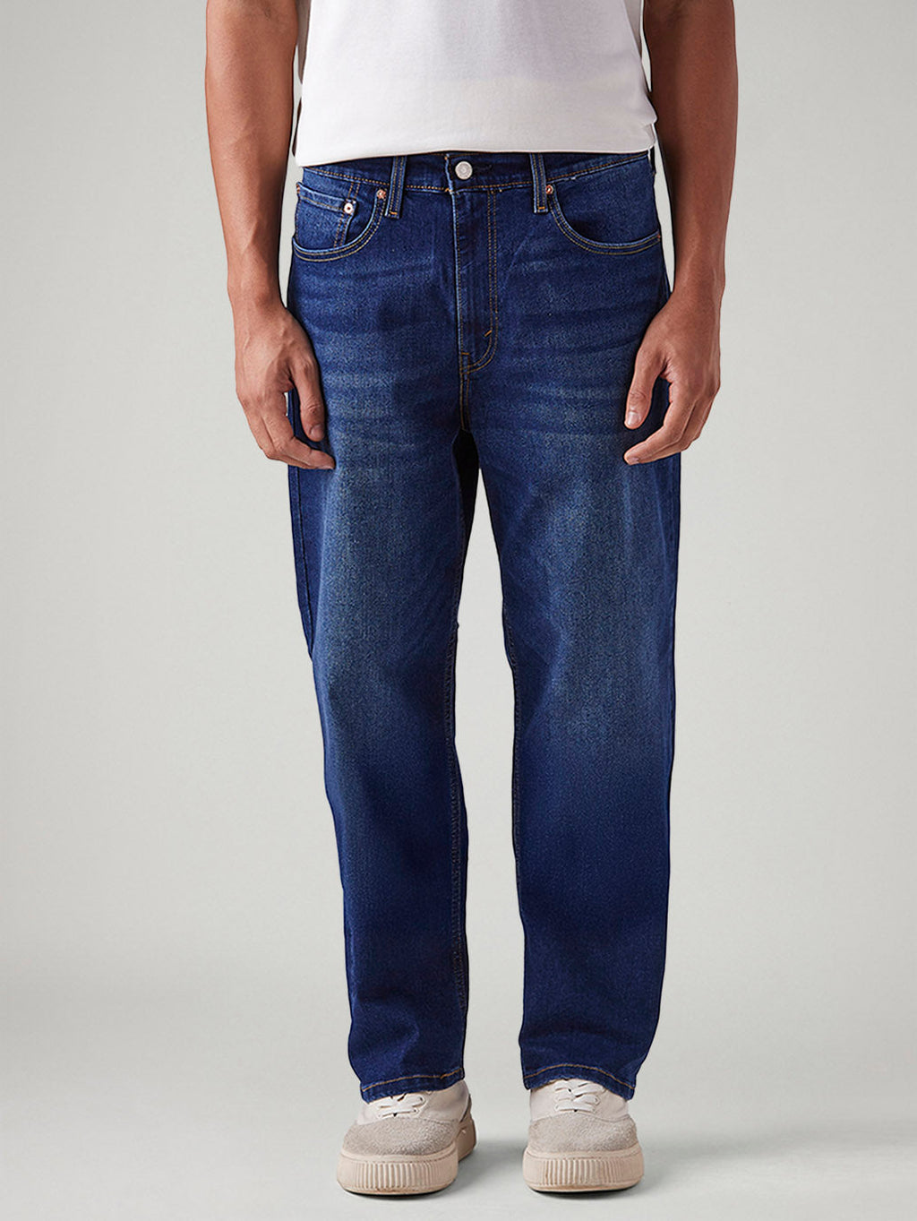 Men's 568 Dark Blue Loose Fit Mid Rise Jeans