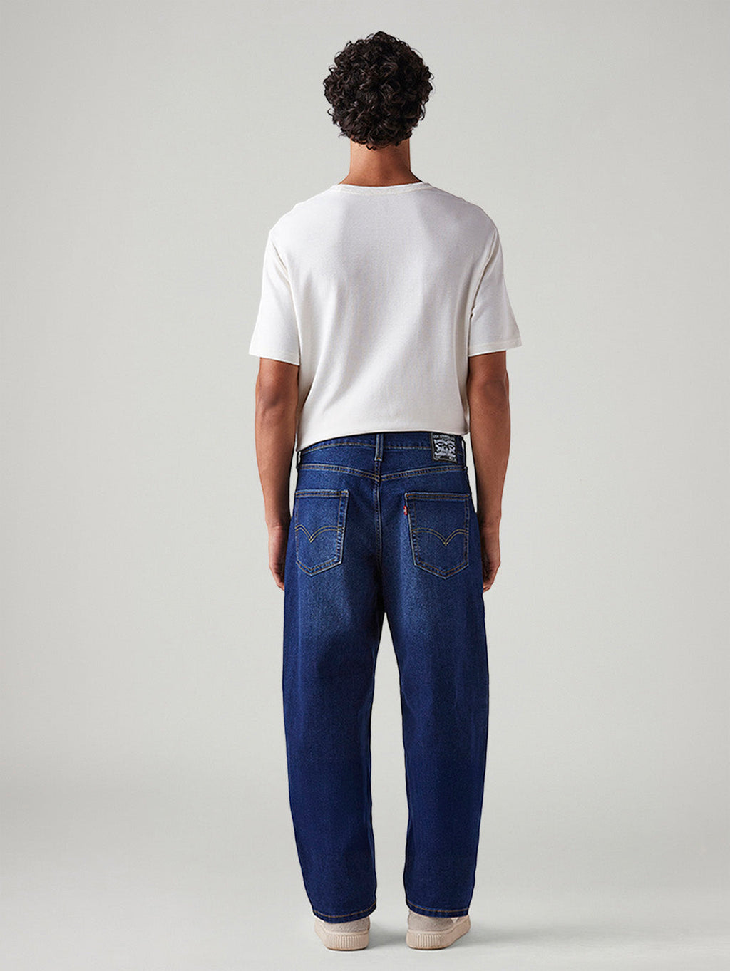 Men's 568 Dark Blue Loose Fit Mid Rise Jeans