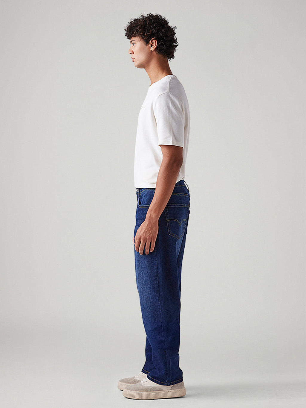 Men's 568 Dark Blue Loose Fit Mid Rise Jeans