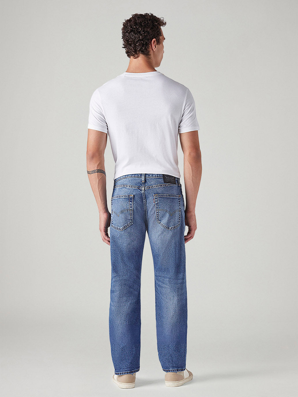 Men's 505 Blue Straight Fit Mid Rise Commuter Jeans