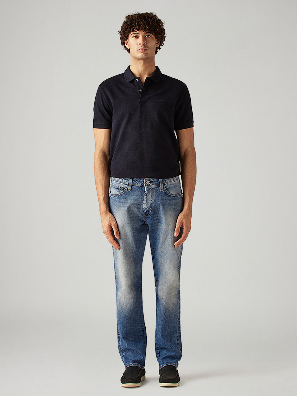 Men's 541 Blue Athletic Tapered Fit Mid Rise Commuter Jeans