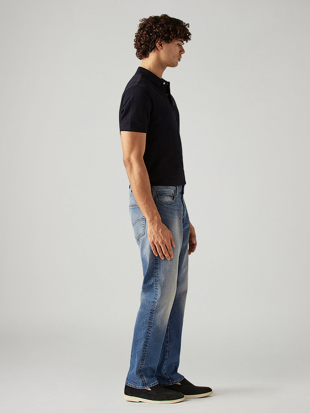 Men's 541 Blue Athletic Tapered Fit Mid Rise Commuter Jeans